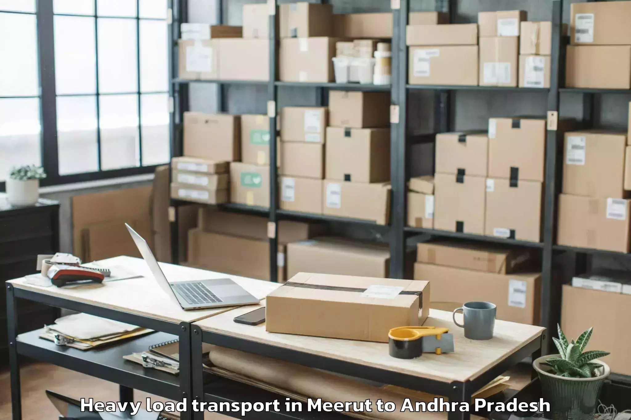 Easy Meerut to Pendurthi Heavy Load Transport Booking